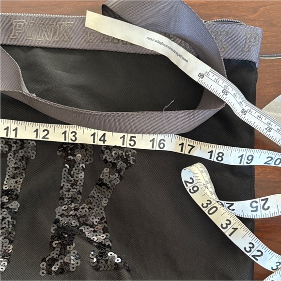 PINK Victoria's Secret Black Sequin Lightweight tote - Picture 11 of 13